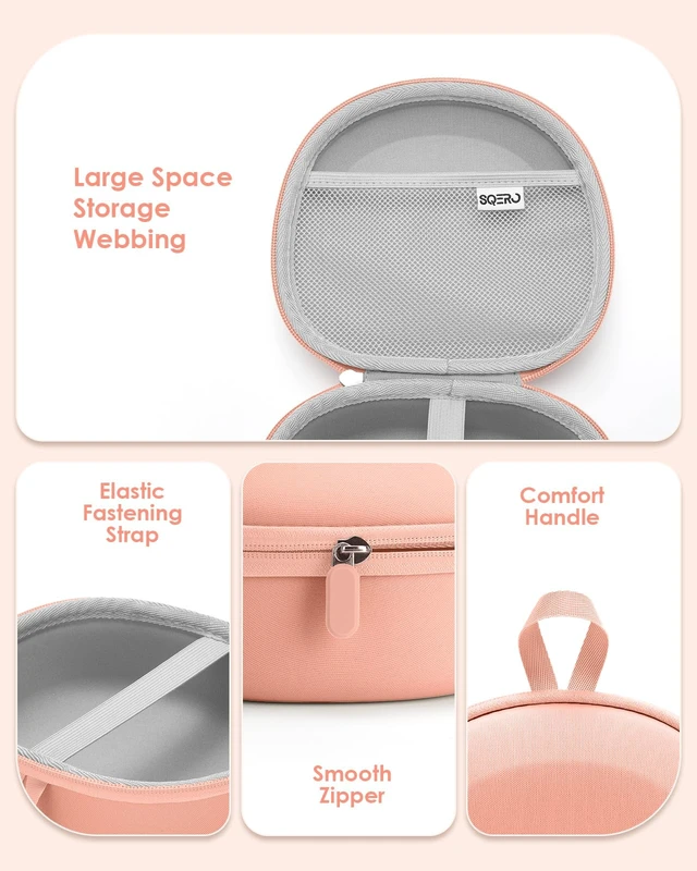 Alt view image 3 of 7 - Headphone Case Hard Shell for BERIBES/Beats/Soundcore Anker/Bose/KVIDIO Fits TOZO/Skullcandy/Foldable Over-Ear Headphones Portable Travel Organizer Bag