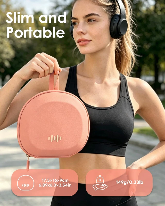 Alt view image 6 of 7 - Headphone Case Hard Shell for BERIBES/Beats/Soundcore Anker/Bose/KVIDIO Fits TOZO/Skullcandy/Foldable Over-Ear Headphones Portable Travel Organizer Bag