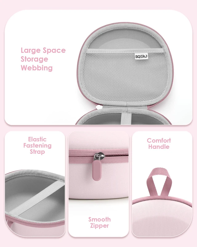 Alt view image 3 of 7 - Headphone Case Hard Shell for BERIBES/Beats/Soundcore Anker/Bose/KVIDIO Fits TOZO/Skullcandy/Foldable Over-Ear Headphones Portable Travel Organizer Bag
