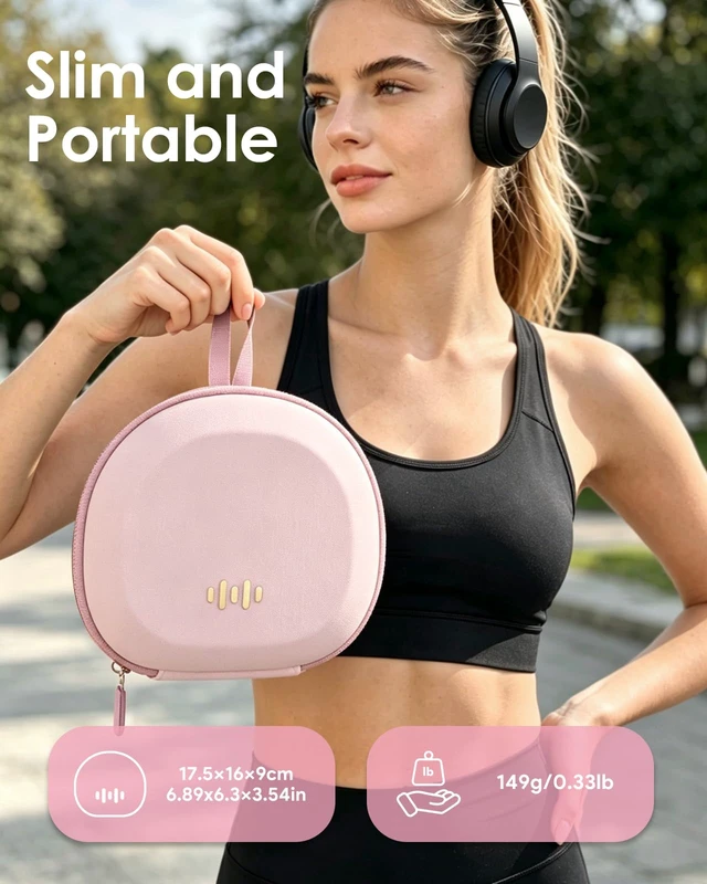 Alt view image 6 of 7 - Headphone Case Hard Shell for BERIBES/Beats/Soundcore Anker/Bose/KVIDIO Fits TOZO/Skullcandy/Foldable Over-Ear Headphones Portable Travel Organizer Bag