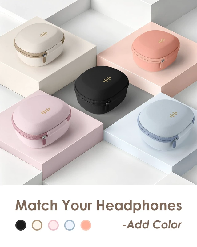 Alt view image 7 of 7 - Headphone Case Hard Shell for BERIBES/Beats/Soundcore Anker/Bose/KVIDIO Fits TOZO/Skullcandy/Foldable Over-Ear Headphones Portable Travel Organizer Bag