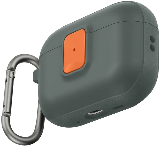 Main image of for AirPods Pro 3 Case, Army Green Orange Compatible with Apple AirPods Pro 3rd Generation Case (2025), Two-Tone Effect, with Safety Lock & Carabiner