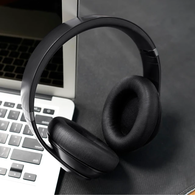 Alt view image 6 of 7 - Ear Pads Replacement for Beats Studio Pro Wireless Earpad Cushion Protein Leather Strong Adhesive (Black)