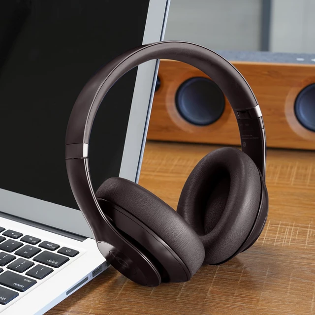 Alt view image 5 of 7 - Ear Pads Replacement for Studio Pro - GVOEARS Ear Cushions for Beats Studio Pro Wireless Over Ear Headphones, Protein Leather Strong Adhesive (Deep Brown)