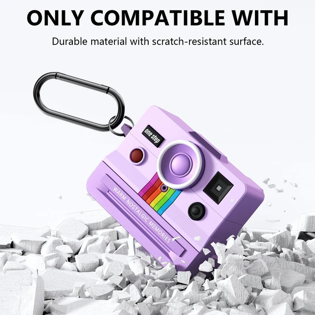 Alt view image 3 of 7 - Compatible with AirPods AirPods Pro 2 Case,Silicone Cover Retro Camera Design Case,Shock Resistant,Full Protection for AirPods Pro 2rd 1st Generation Cases
