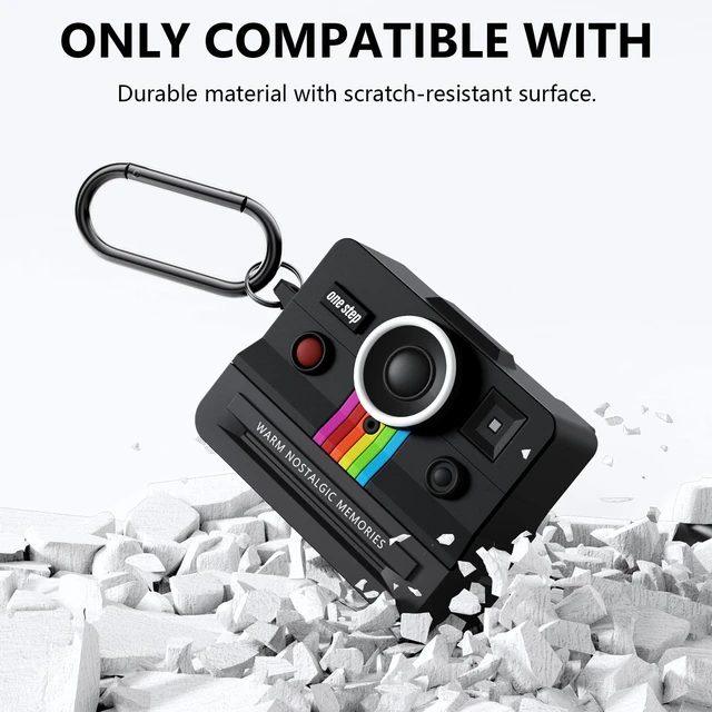 Alt view image 3 of 7 - Compatible with AirPods AirPods Pro 2 Case,Silicone Cover Retro Camera Design Case,Shock Resistant,Full Protection for AirPods Pro 2rd 1st Generation Cases