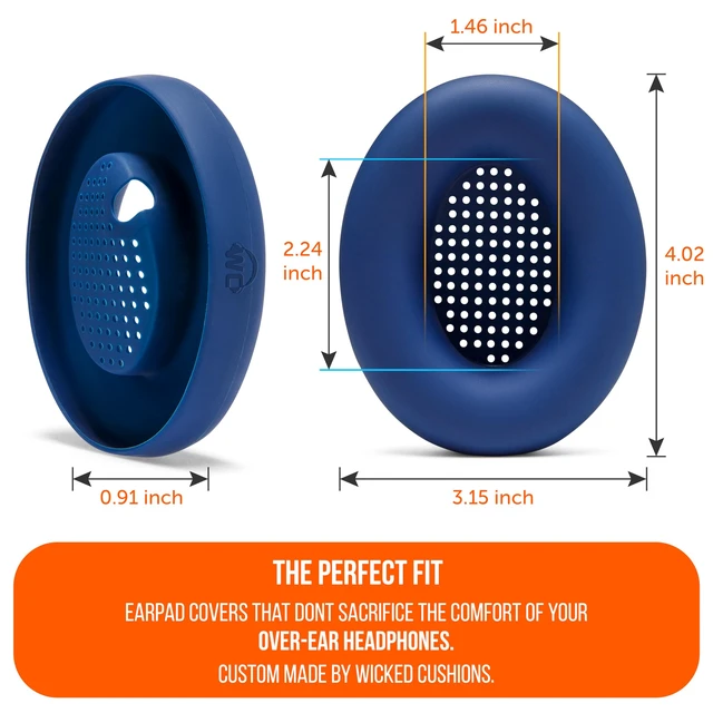 Alt view image 5 of 7 - SweatZ XM4 - Patented Earpad Sweat Covers for Sony WH-1000XM4 Made by Wicked Cushions Made with Premium Silicone, Sweatproof & Easily Washable Navy