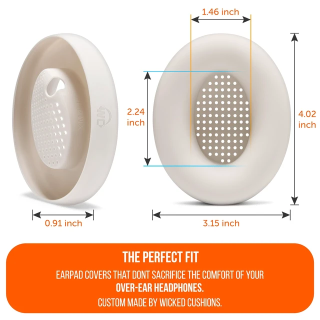 Alt view image 5 of 7 - SweatZ XM4 - Patented Earpad Sweat Covers for Sony WH-1000XM4 Made by Wicked Cushions Made with Premium Silicone, Sweatproof & Easily Washable Beige