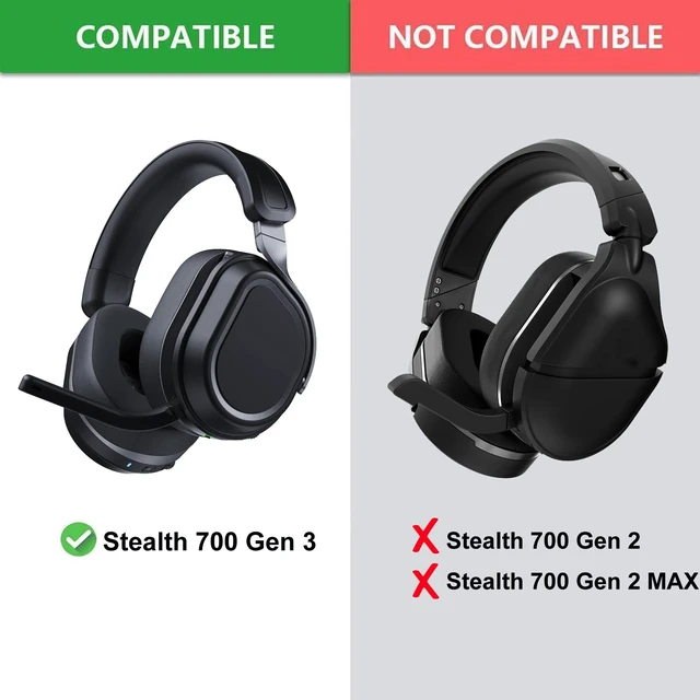 Alt view image 2 of 7 - Mesh Fabric Earpads for Turtle Beach Stealth 700 Gen 3 Headset Replacement Stealth 700 Gen3 Ear Pads and MIC Foam, High-Density Noise Cancelling Foam