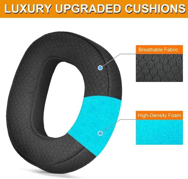 Alt view image 4 of 7 - Mesh Fabric Earpads for Turtle Beach Stealth 700 Gen 3 Headset Replacement Stealth 700 Gen3 Ear Pads and MIC Foam, High-Density Noise Cancelling Foam