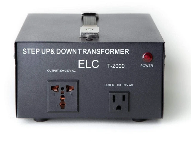 Main image of T Series 2000 Watt Voltage Converter Transformer - Step Up/Down - 110v to 220v / 220v to 110v Power Converter - Circuit Breaker Protection, CE Certified
