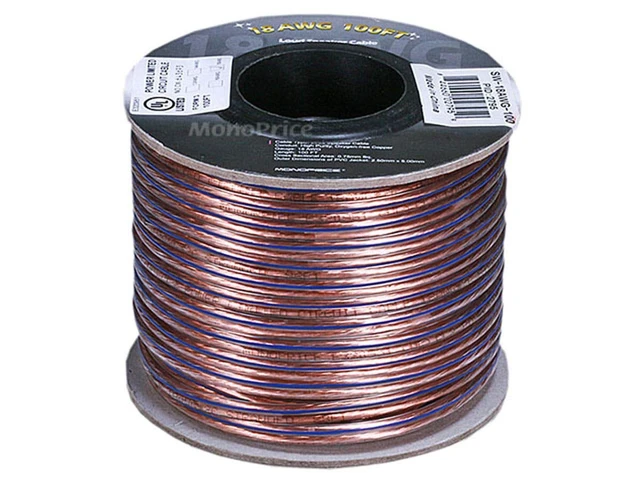 Alt view image 2 of 2 - Choice Series 18 Gauge AWG 2 Conductor Speaker Wire / Cable - 100ft High Purity 99.9% Oxygen Free Pure Bare Copper For Home Theater, Car Audio And More
