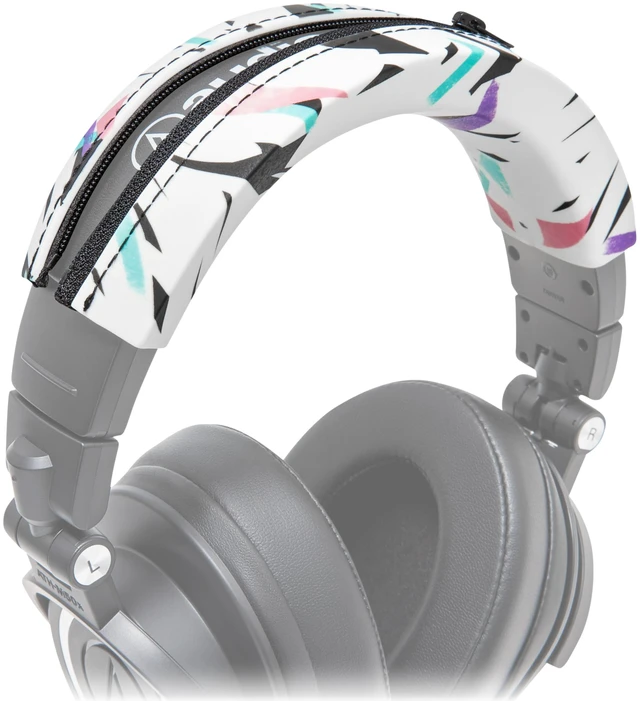 Main image of BandZ ATH - Headband Cover for Audio Technica ATH M50X & M50XBT Made by Wicked Cushions Also fits M50, M40X, M40, M40FS, M30X, M30, M20X & MSR7 90's White