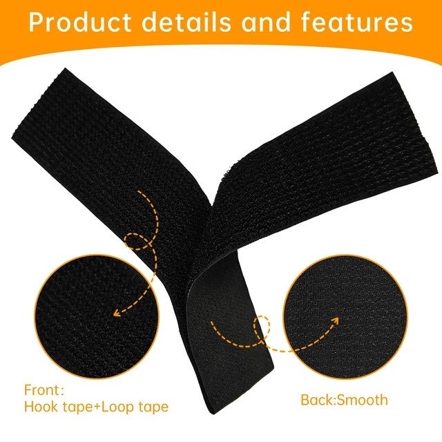 Alt view image 4 of 6 - 2" x32ft Hook and Loop Straps, Long Adjustable Fastening Straps with 20 Metal Buckles, Cut to Length Cinch Straps, Reusable Nylon Securing Cord Ties for Organizer or Storage
