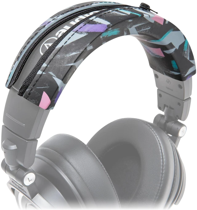 Main image of BandZ ATH - Headband Cover for Audio Technica ATH M50X & M50XBT Made by Wicked Cushions Also fits M50, M40X, M40, M40FS, M30X, M30, M20X & MSR7 90's Black