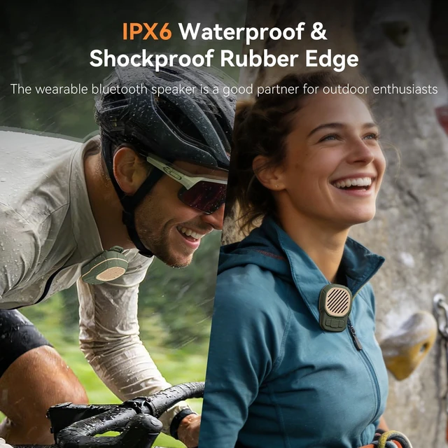 Alt view image 3 of 7 - Wearable Bluetooth Speaker, Magnetic Clip on Mini Speaker, TWS Built-in Mic Small Portable Speaker, IPX6 Waterproof, 2.2oz, 5.4 Bluetooth, Hands-Free Call, Gifts for Men Women, Outdoor Indoor Golf