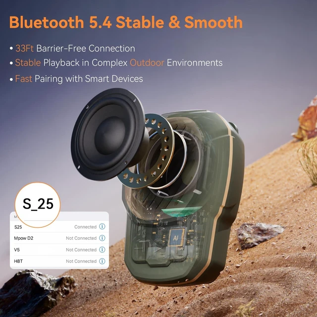 Alt view image 7 of 7 - Wearable Bluetooth Speaker, Magnetic Clip on Mini Speaker, TWS Built-in Mic Small Portable Speaker, IPX6 Waterproof, 2.2oz, 5.4 Bluetooth, Hands-Free Call, Gifts for Men Women, Outdoor Indoor Golf