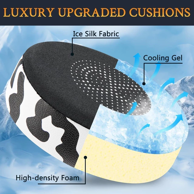 Alt view image 3 of 5 - Cooling Gel Earpads Replacement for Jabra Evolve2 65 (Evolve 2 65MS 65UC MS UC)/Evolve2 40 (40UC 40MS USB)/Elite 45h On-Ear Headset, Ear Pads Cushions with Ice Silk Fabric - Snow Leopard