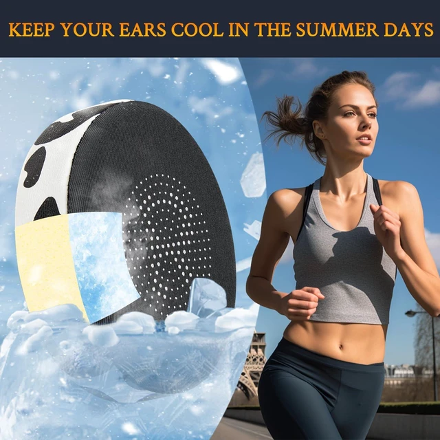 Alt view image 4 of 5 - Cooling Gel Earpads Replacement for Jabra Evolve2 65 (Evolve 2 65MS 65UC MS UC)/Evolve2 40 (40UC 40MS USB)/Elite 45h On-Ear Headset, Ear Pads Cushions with Ice Silk Fabric - Snow Leopard