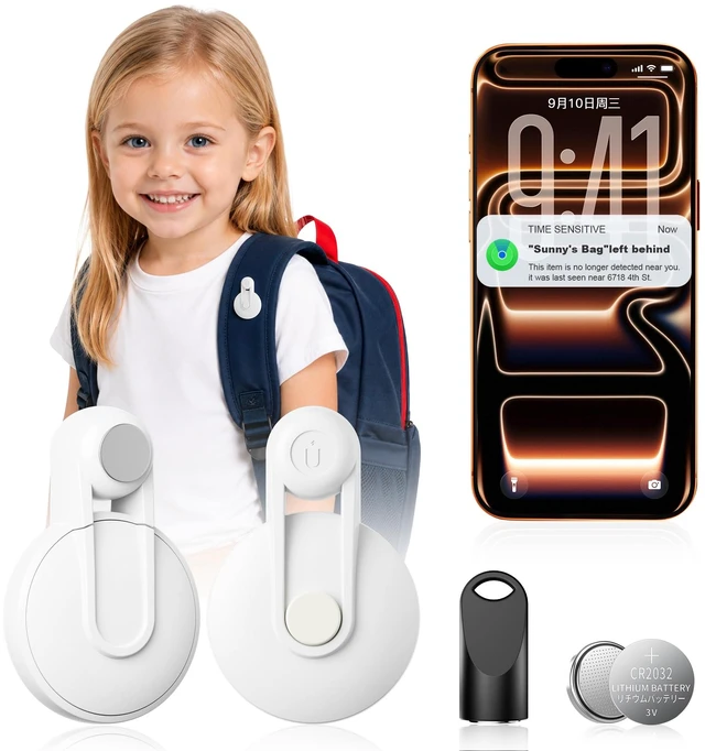 Main image of Otag GPS Tracker for Kids, Bluetooth Child Tracker & Tracking Device 2 Pack for Children Safety, Key Finder Pet Backpack Locator, Find My App Compatible iPhone iPad iOS Devices, No Monthly Fee