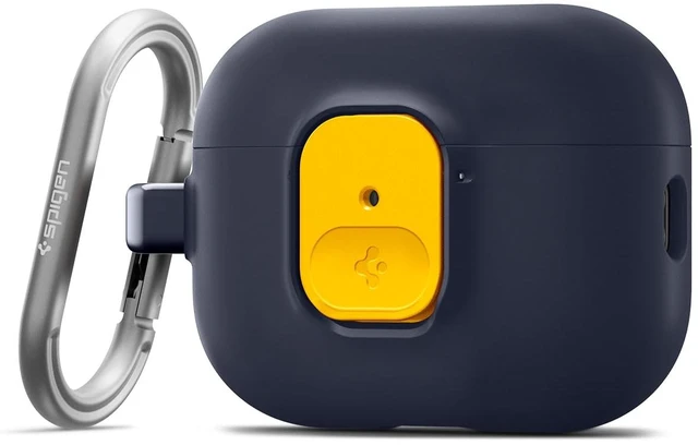 Main image of Nano Pop Designed for AirPods Pro 3 Case (2025) with Lock Two-Tone Secure Locking Clip, Carabiner Included, Wireless Charging Compatible - Blueberry Navy