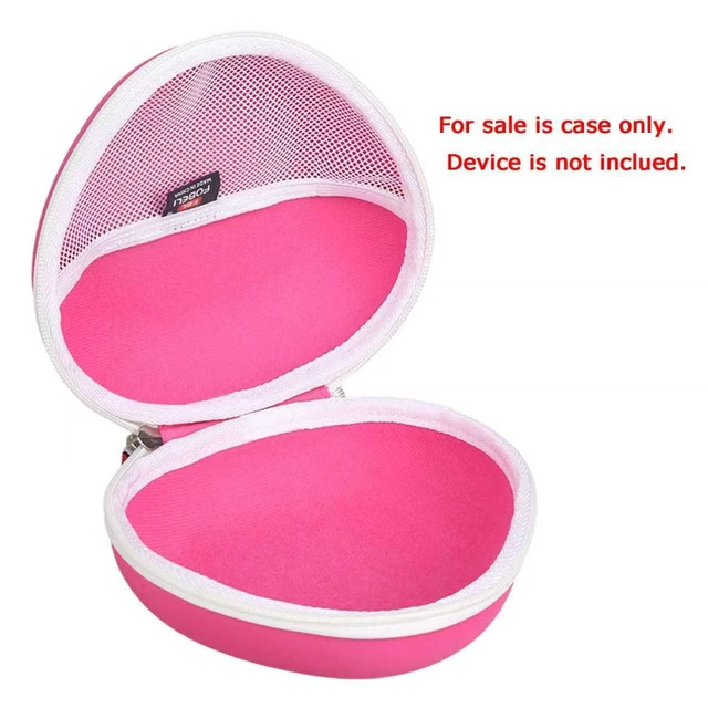 Alt view image 2 of 7 - EVA Kids Headphone Case for JLab/Acer/eKids Barbie, Case Only Hard EVA Shell, Shockproof & Water-Resistant, Double Zipper Closure, Mesh Pocket, Travel Storage Bag, Pink+White
