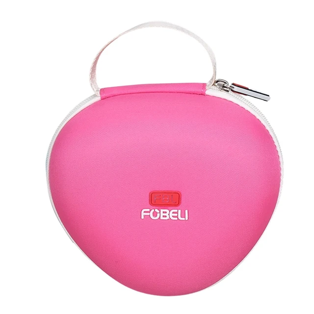 Alt view image 3 of 7 - EVA Kids Headphone Case for JLab/Acer/eKids Barbie, Case Only Hard EVA Shell, Shockproof & Water-Resistant, Double Zipper Closure, Mesh Pocket, Travel Storage Bag, Pink+White