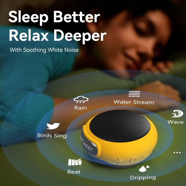 Alt view image 5 of 7 - Wearable Bluetooth Speaker with Clip, 3-Way Portable Mini Speaker 60g wearable speaker for work, walking and travel with wristband, clip and hanger; IPX6 splash resistance and 9.5H playtime