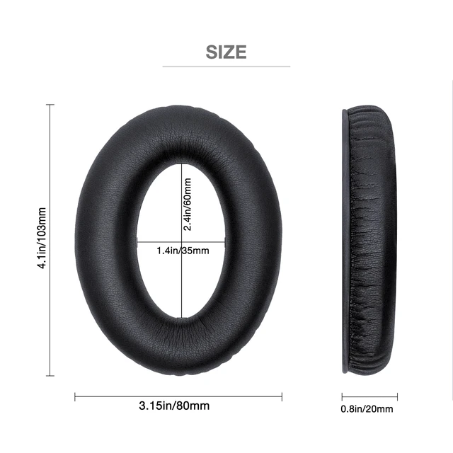Alt view image 3 of 7 - Replacement Ear Pads & 3 Mic Covers for Bose A20 Aviation Headset Complete refresh kit: soft protein leather ear pads with slow-rebound memory foam, 3 mic covers and inner foam inserts