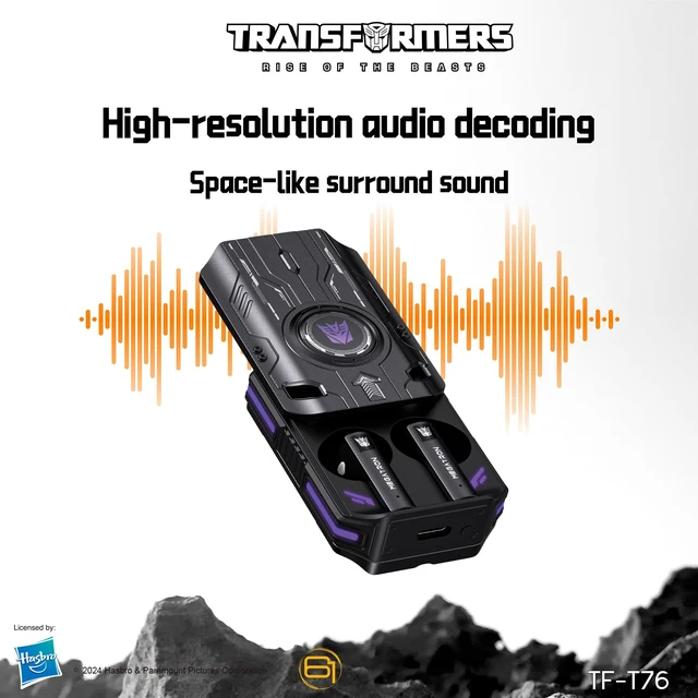 Alt view image 5 of 7 - Earbuds T76, Bluetooth 6.0 Wireless Gaming Earbuds with Mic, Low Latency in Ear Earbuds, 13mm Drivers, HD Calling, 40H Playtime, Zinc Alloy Case (Megatron Black)