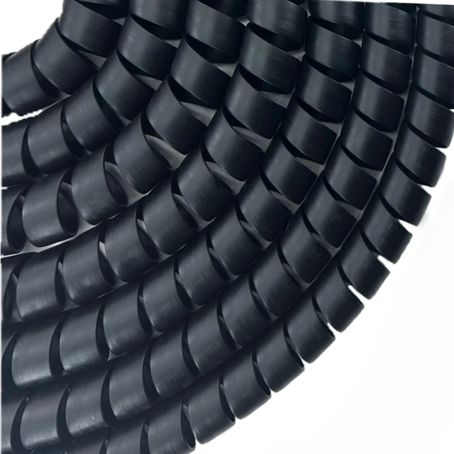 Alt view image 2 of 7 - Spiral Wrap Hose Cable Protector - 1.25" OD x 20' Pre-Cut Lengths-Safe Hose Protector to Avoid Wear and Extend Life for Hydraulic Pneumatic Hoses