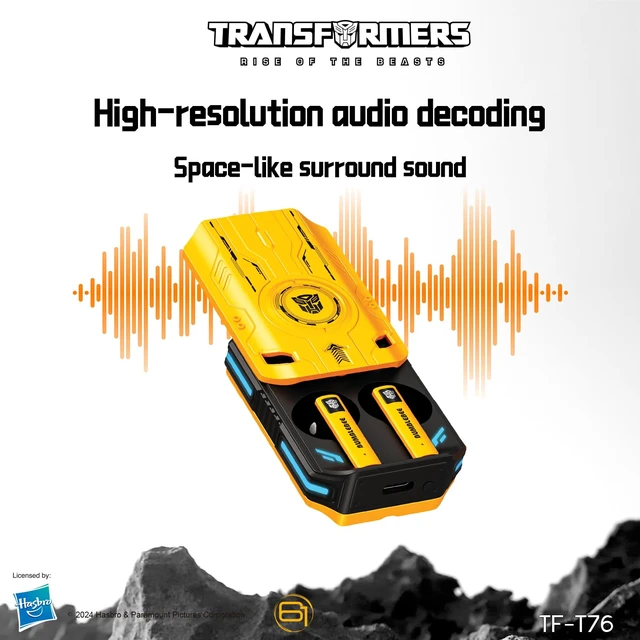 Alt view image 4 of 7 - Earbuds T76, Bluetooth 6.0 Wireless Gaming Earbuds with Mic, Low Latency in Ear Earbuds, 13mm Drivers, HD Calling, 40H Playtime, Zinc Alloy Case (Bumblebee Yellow)