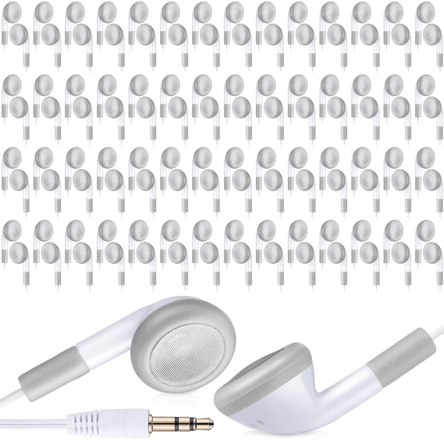 Main image of 150 Packs Earbuds Bulk Earphones 3.5 mm Headphones Wired Ear,White In Ear Earphones for Office School Travel, Bulk Headphones Teacher Student Classroom, Disposable Wired Earbuds Backup