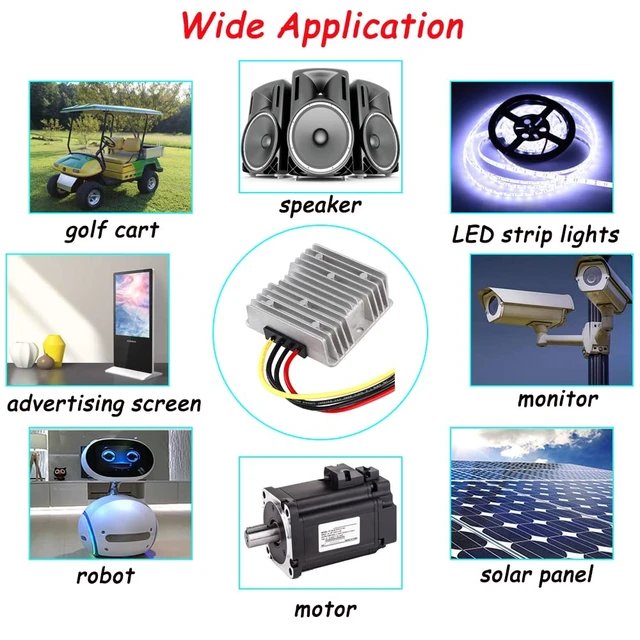 Alt view image 4 of 7 - DC Voltage Converter - Regulator Boost Buck Converter Reducer 8V-40V Step Up Down to 12V 6A 72W for Golf Cart Club Car LED Light,Waterproof Power Supply Transformer Volt Module