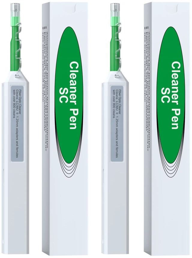 Main image of 2 Pack Fiber Cleaner Pen SC/ST One Click Fiber Cleaner Reusable For 2.5mm Optical Adapters Male/Female Reliable
