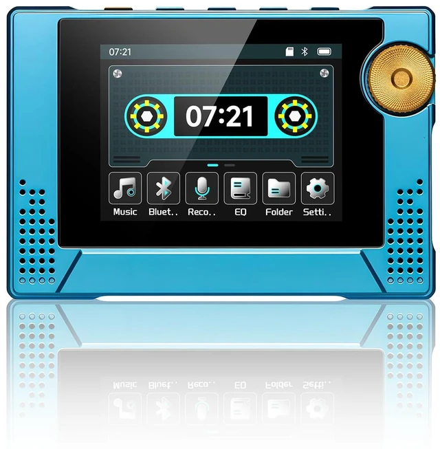 Main image of 64GB 80s Retro MP3 Player with HD Speaker,MP3 Cassette Nostalgia Player,Dynamic Retro UI,Tape Drive Shape,Portable Bluetooth MP3 Music Player 50 Hours Long Battery Life, 2.4" Touchscreen (Blue)