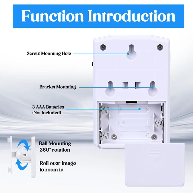 Alt view image 3 of 6 - 2 Pcs Motion Activated Speaker PIR Sensor USB MP3 Player,White For Haunted House Props, USB Downloadable Scream Box, Auto Plays Horror Sounds, Voice Triggered, Holiday Music Effects