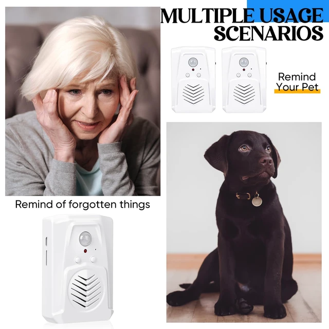 Alt view image 4 of 6 - 2 Pcs Motion Activated Speaker PIR Sensor USB MP3 Player,White For Haunted House Props, USB Downloadable Scream Box, Auto Plays Horror Sounds, Voice Triggered, Holiday Music Effects