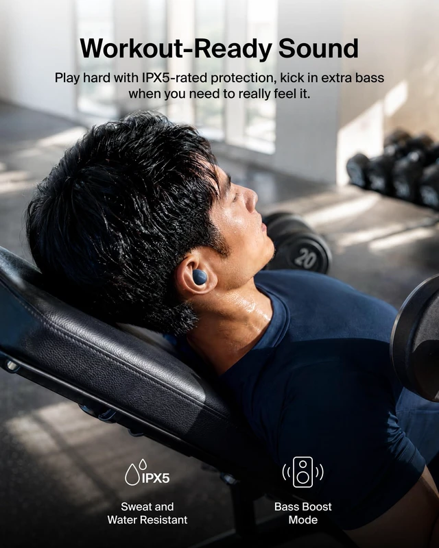 Alt view image 4 of 7 - SoundForm Dot, True Wireless Bluetooth Ear Buds, 30H Battery compact ergonomic fit, Multipoint connection, SoundForm app EQ, iPhone 17, MacBook, iPad compatible, IPX5 Water resistance