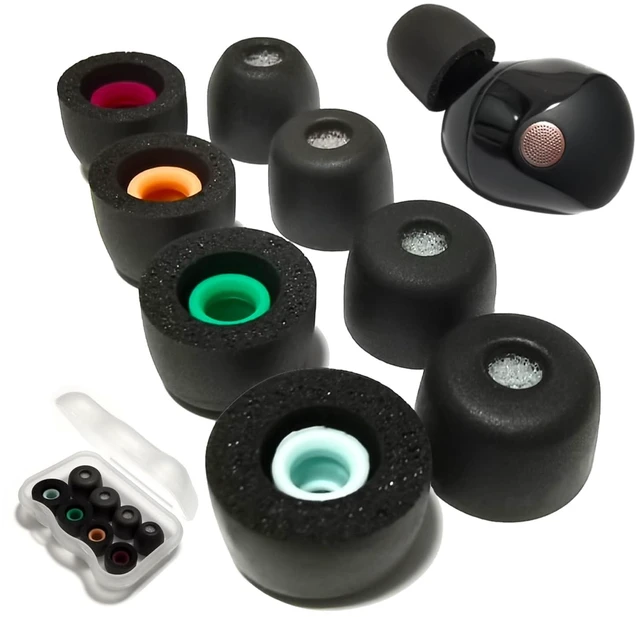 Main image of Memory Foam Replacement Earbuds Tips for Sony WF-1000XM5 with Filter Screen 4 Pairs L/M/S/XS, Anti-Slip Foam Ear Tips for WF-1000XM5/XM4, Sports Earbuds Accessories