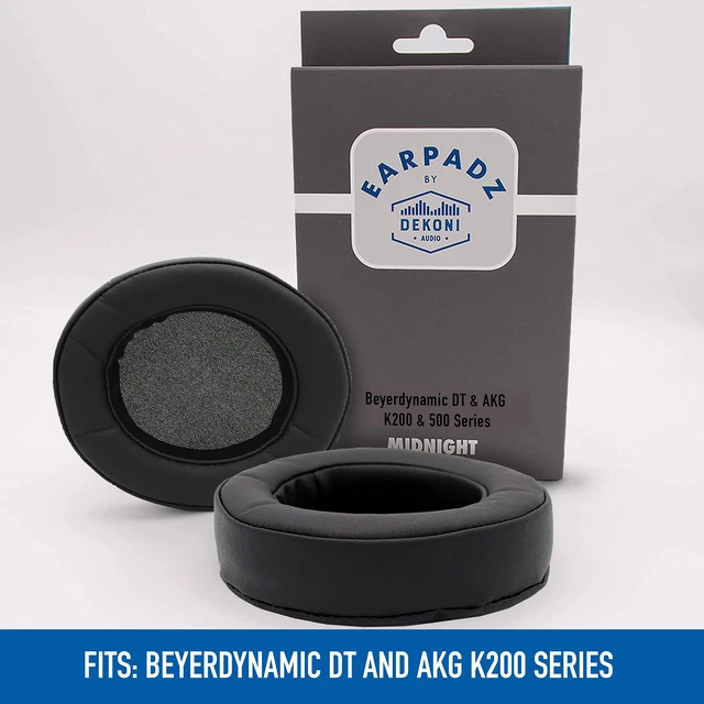 Alt view image 2 of 7 - Headphone Earpads for Beyerdynamic DT 770 Pro, DT 990 Pro Premium Replacement Ear Pads Memory Foam Cushion Protein Leather