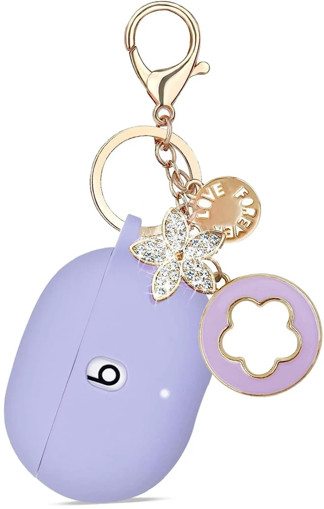 Main image of Case Compatible with Beats Studio Buds (2021) / Beats Studio Buds + (2023) Silicone Protective Case for Beats Wireless Earbuds with Keychain (Purple)
