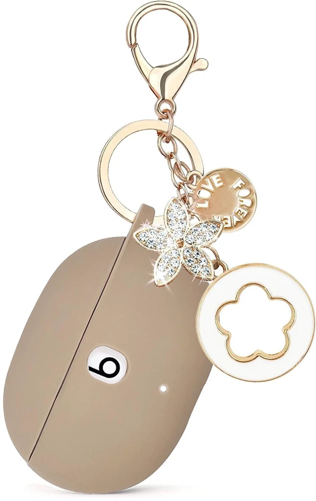 Main image of Case Compatible with Beats Studio Buds (2021) / Beats Studio Buds + (2023) Silicone Protective Case for Beats Wireless Earbuds with Keychain (Milk Tea)