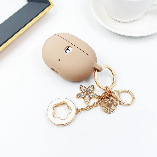 Alt view image 2 of 7 - Case Compatible with Beats Studio Buds (2021) / Beats Studio Buds + (2023) Silicone Protective Case for Beats Wireless Earbuds with Keychain (Milk Tea)