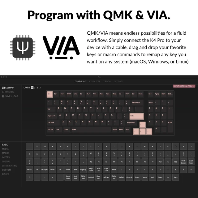 Alt view image 2 of 7 - K4 Pro QMK/VIA Bluetooth Wireless Mechanical Keyboard, 96% Layout Custom Programmable Gaming Keyboard with White Backlit, Hot-Swappable K Pro Banana Switch for Mac Windows Linux - White