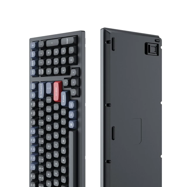 Alt view image 7 of 7 - K4 Pro 96% Custom Wireless Mechanical Keyboard with Hot-Swappable K Pro Red Switch, QMK/VIA Programmable Macro Bluetooth/Wired Keyboard White LED Backlit for Mac Windows Linux - Black
