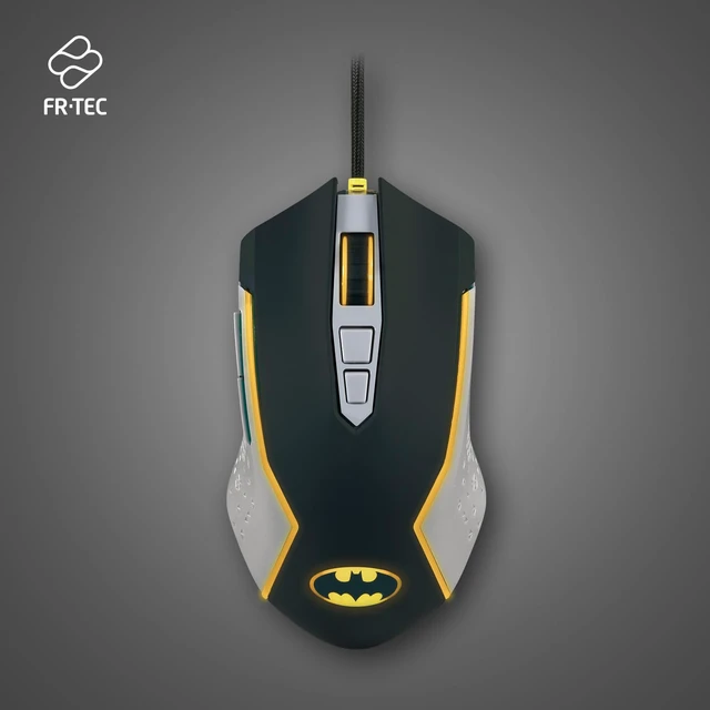 Alt view image 2 of 3 - Batman Edition Gaming Mouse, Yellow LED Lighting, Adjustable DPI, Wired, Official DC Collection, Fast and Precise Movement, Configurable Side Buttons