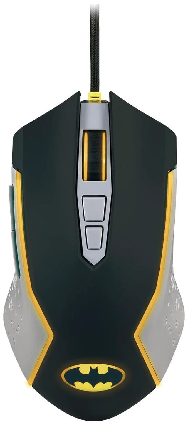 Main image of Batman Edition Gaming Mouse, Yellow LED Lighting, Adjustable DPI, Wired, Official DC Collection, Fast and Precise Movement, Configurable Side Buttons
