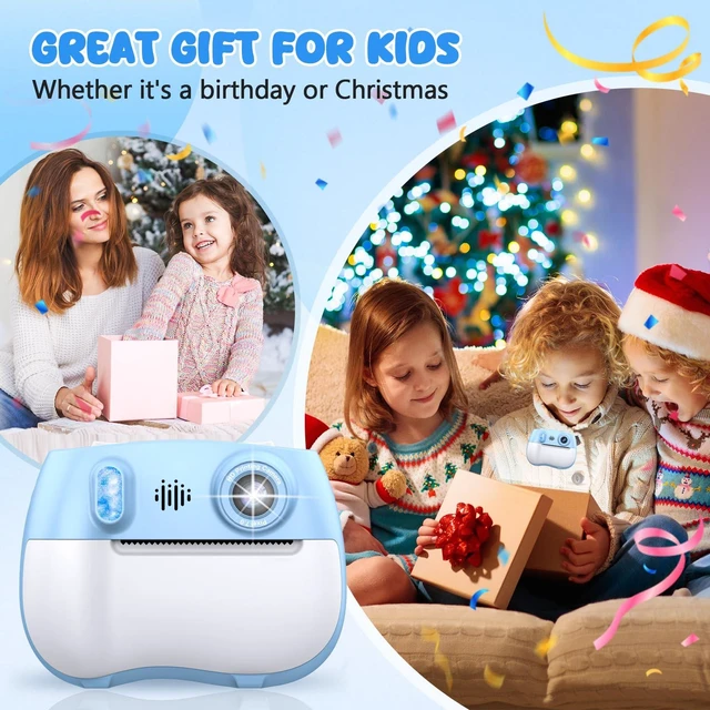 Alt view image 5 of 7 - Kids Camera Instant Print 1080P Front Rear Dual Selfie - Kids Digital Camera with Video Games, 32GB & 5-Color Print Paper/ 250 Photos,Easy to Use & Great Toys Gifts for Boys Girls, Ages 3-12
