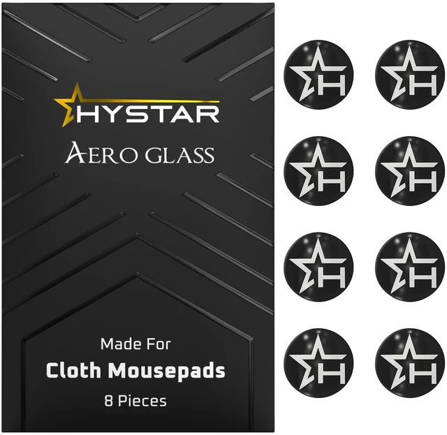 Main image of ® Aero Glass 8 Dot Mouse Skates for Cloth Mousepads Rounded and Polished